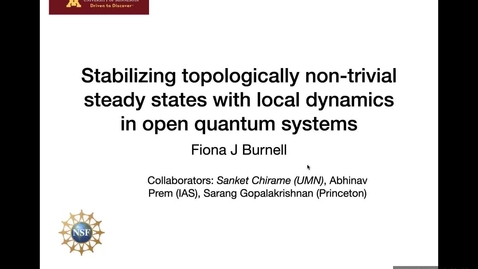 Thumbnail for AJL-ICMT Seminar: Fiona Burnell, University of Minnesota, 4/22/2024