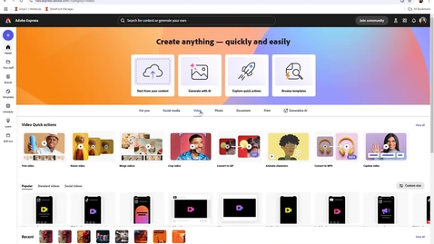 Thumbnail for Adobe Express Basics