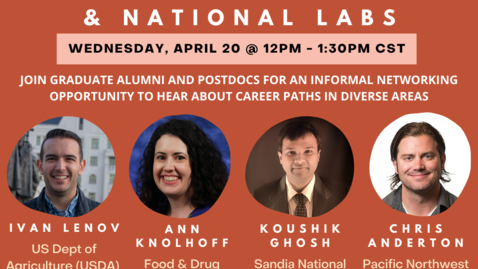 Thumbnail for Graduate Careers Exploration Week: Careers in Government &amp; National Labs 