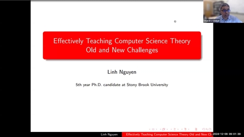 Thumbnail for Teaching Special Seminar - Linh Nguyen, &quot;Effectively Teaching Computer Science Theory: Old and New Challenges&quot;