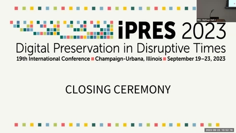 Thumbnail for Closing Ceremonies and Keynote 3: Quinn Dombrowski -- Takes All Kinds: Grassroots Digital Preservation in a Crisis and Beyond  - iPRES HH2