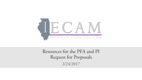 Thumbnail for Webinar Resources for PFA and PI Request for Proposals