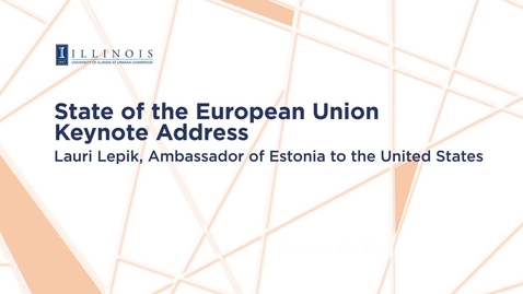 Thumbnail for entry 2017-10-20 - State of the European Union Keynote Address