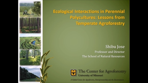 Thumbnail for NRES 500 Spring 2018 - Jose - Ecological interactions in perennial polycultures: Lessons from temperate agroforestry