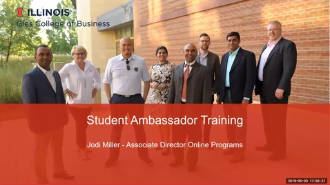 Thumbnail for entry Student Ambassador Live Session Training