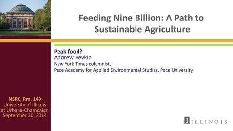 Thumbnail for Day 1 - Keynote Address - Peak Food?