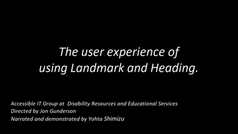 Thumbnail for NVDA for Windows: Landmarks and Headings Navigation