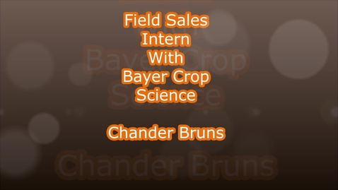 Thumbnail for Internship – Bayer Crop Science – Chandler Bruns