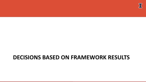 Thumbnail for Decisions Based on Framework Results