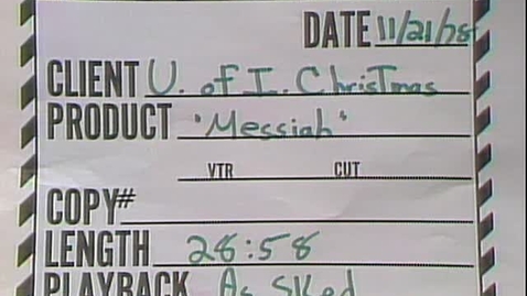Thumbnail for Arias from Handel's Messiah, 1978  ~ Audiovisual Digital Surrogates from the University Videotapes, Series 39/1/15