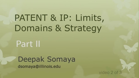 Thumbnail for Patent and IP Strategy - B (Video 2 of 3)