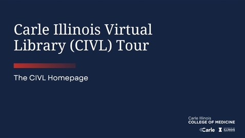 Thumbnail for entry CIVL Tour: The CIVL Homepage