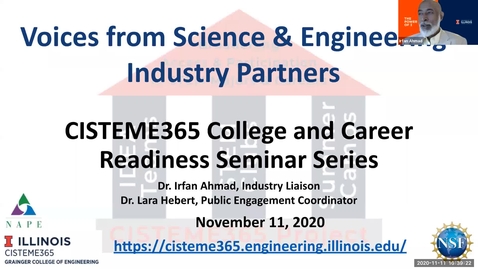 Thumbnail for entry CISTEME 365: Voices From Science and Engineering Industry Partners