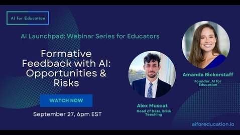 Thumbnail for Formative Feedback with AI: Opportunities &amp; Risks