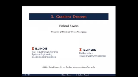 Thumbnail for Linear Regression 3: Gradient Descent