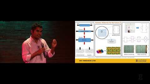 Thumbnail for entry 2017 Research Live! Finalist: SreeKalyan Patiballa - Auxetics Materials &amp; Pizza