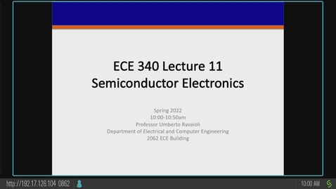 Thumbnail for ECE 340 A Spring 2022 Lecture 11