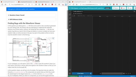 Thumbnail for entry Arithmetic Machine Debugging with the waveform viewer