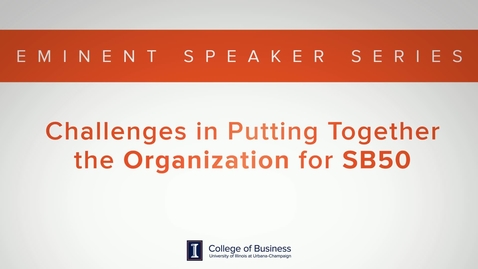 Thumbnail for entry Keith Bruce Eminent Speaker Series: Challenges Organizing Superbowl 50