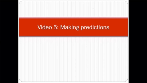 Thumbnail for Errors - Making predictions