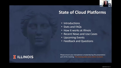 Thumbnail for 4A - State of Cloud Platforms at Illinois - Joshua Mickle, Kevin Bird, Tom Grissom, Spring 2020 IT Pro Forum