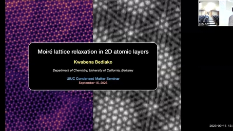 Thumbnail for Condensed Matter Seminar - Kwabena Bediako, University of California, Berkeley