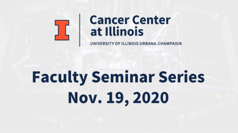 Thumbnail for Cancer Center at Illinois: November 2020 Faculty Seminar Series