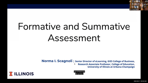 Thumbnail for entry OTA: Formative and summative assessments in an online course