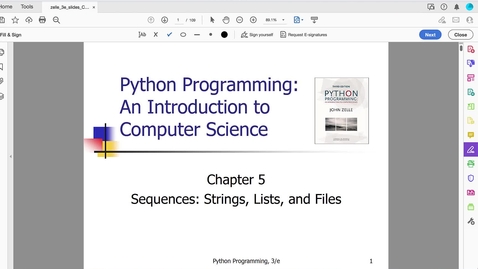 Thumbnail for Lecture: IS430 - Zelle Chapter 5 - Part 1