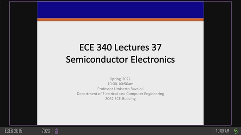 Thumbnail for ECE 340 A Spring 2022 Lecture 38