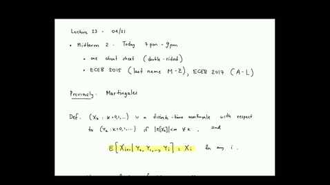 Thumbnail for Random Processes (ECE 534 F) (ECE 534 ONL) Spring 2025