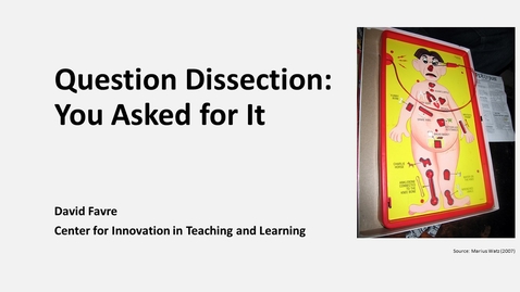 Thumbnail for Question Dissection: You Asked for It