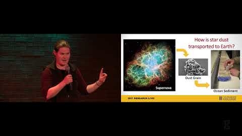 Thumbnail for 2017 Research Live! Finalist: Adrienne Ertel (Astronomy) - How Star Dust Gets To Earth