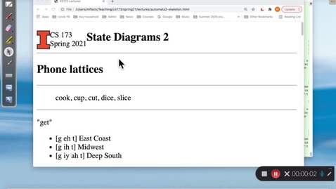 Thumbnail for CS 173 (Spring 2021)  State Diagrams 2