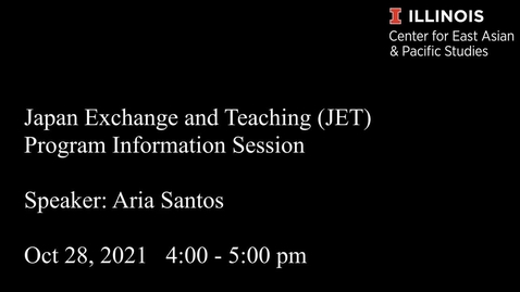Thumbnail for Japan Exchange and Teaching (JET) Program Information Session