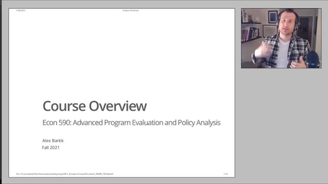 Thumbnail for ECON 590 Applied Econometrics for Micro (Bartik)