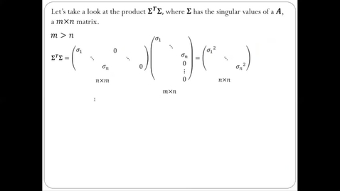 Thumbnail for entry SVD - 3: Solution from Eigenpairs