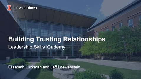 Thumbnail for Building Trusting Relationships for Creativity