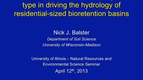 Thumbnail for NRES 2013 Spring Seminar Series - Nick J. Balster