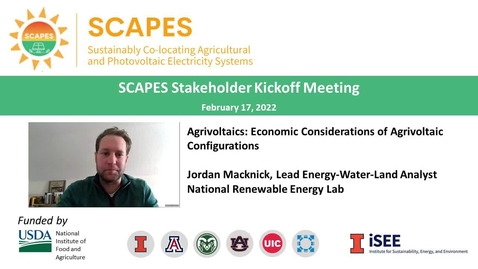 Thumbnail for Agrivoltaics: SCAPES - Jordan Macknick NREL