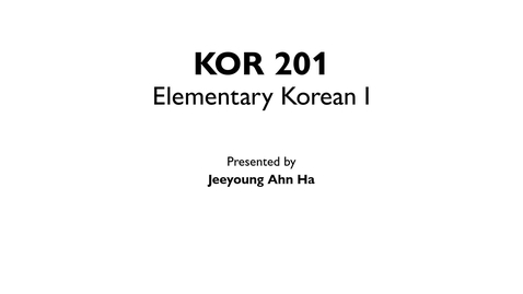 Thumbnail for entry KOR 201_L3_L2_Changing the Topic Particle 은는