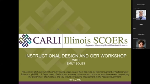 Thumbnail for IL SCOERs:  Instructional Design and OER 7_27_22