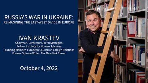 Thumbnail for Russia's War in Ukraine: Reimagining the East-West Divide in Europe