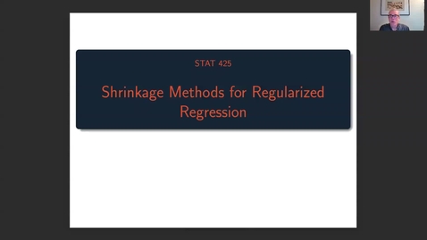 Thumbnail for STAT 425 Week 10 - Shrinkage Methods for Regularized Regression - Part 1