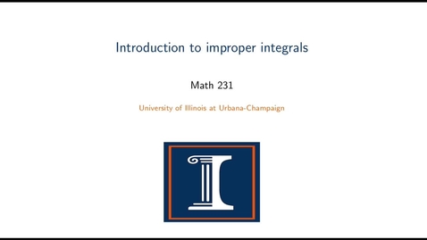 Thumbnail for Improper integrals