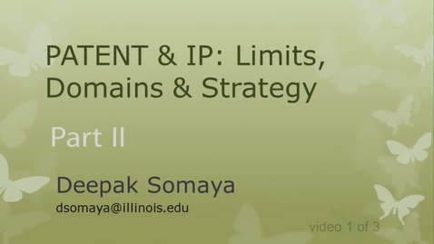 Thumbnail for Patent and IP Strategy - B (video 1 of 3)