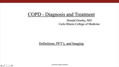 Thumbnail for entry COPD - Diagnosis and Treatment