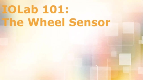 Thumbnail for entry IOLab 101: The Wheel Sensor