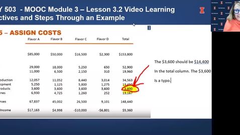 Thumbnail for ACCY 503 iMBA MOOC Module 3 - Lesson 3.2 Edit Discussion