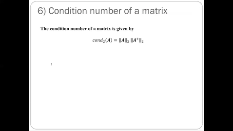 Thumbnail for entry SVD - Condition Number